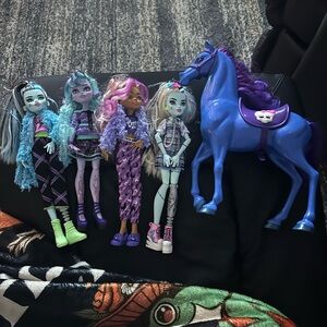 Monster High Doll Collection with Blue and Purple Horse